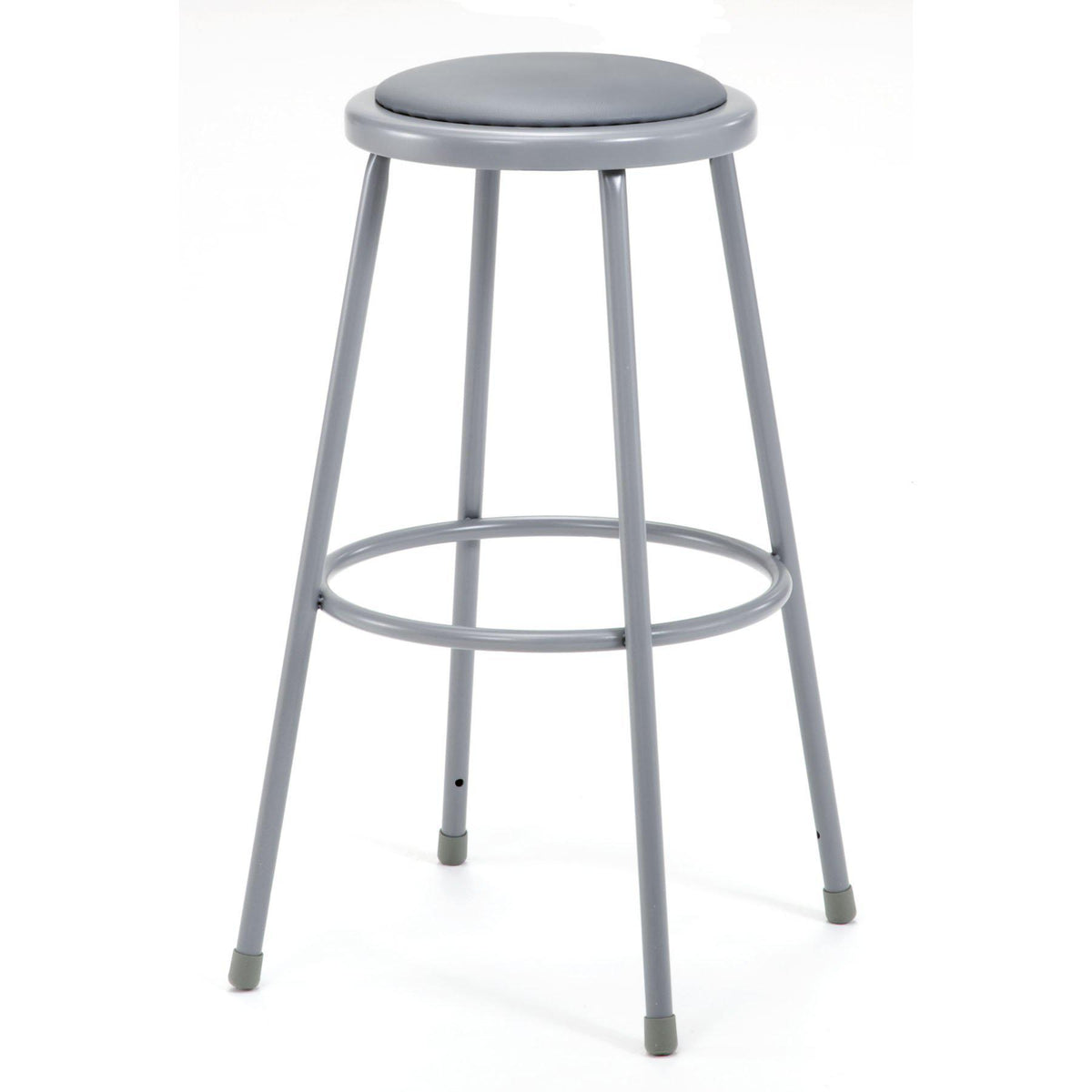 Heavy Duty Vinyl Padded Steel Stool, Grey-Stools-24"-