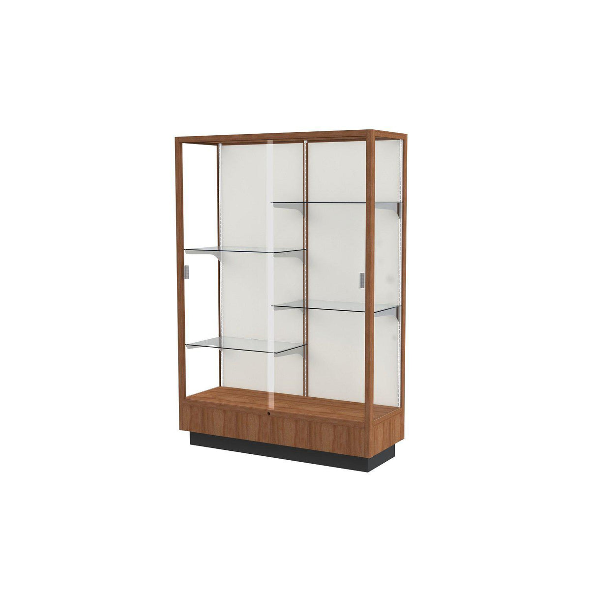 Heritage Series Floor Display Case with Hardwood Finish, 48"W x 70"H x 18"D
