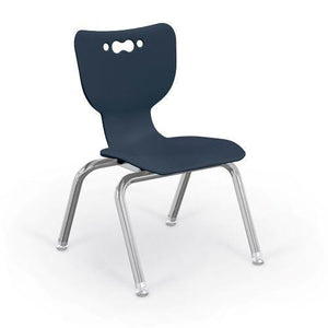Hierarchy 4-Leg School Chair, Chrome Frame, 5 Pack-Chairs-12"-Navy-