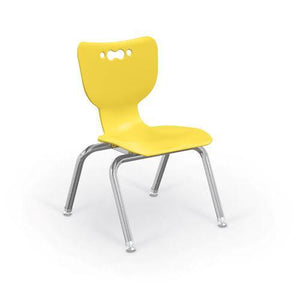 Hierarchy 4-Leg School Chair, Chrome Frame, 5 Pack-Chairs-12"-Yellow-
