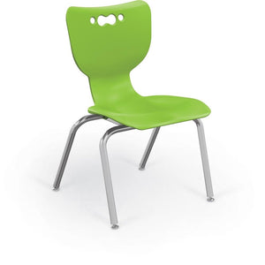 Hierarchy 4-Leg School Chair, Chrome Frame, 5 Pack-Chairs-16"-Lime-