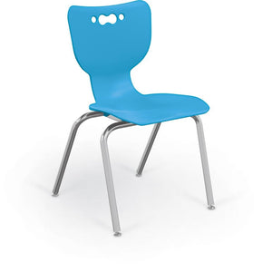 Hierarchy 4-Leg School Chair, Chrome Frame, 5 Pack-Chairs-18"-Blue-