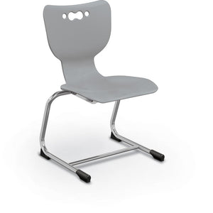 Hierarchy Cantilever School Chair, Chrome Frame, 5 Pack-Chairs-14"-Grey-