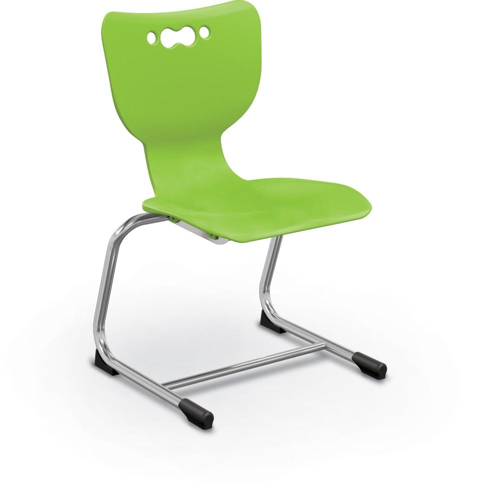 Hierarchy Cantilever School Chair, Chrome Frame, 5 Pack-Chairs-14"-Lime-