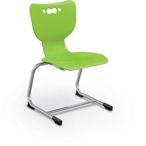 Hierarchy Cantilever School Chair, Chrome Frame, 5 Pack-Chairs-14"-Lime-