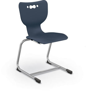 Hierarchy Cantilever School Chair, Chrome Frame, 5 Pack-Chairs-18"-Navy-
