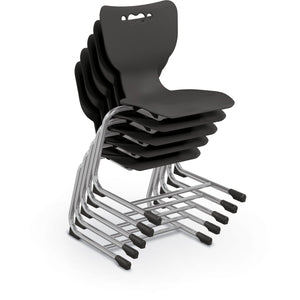 Hierarchy Cantilever School Chair, Chrome Frame, 5 Pack-Chairs-