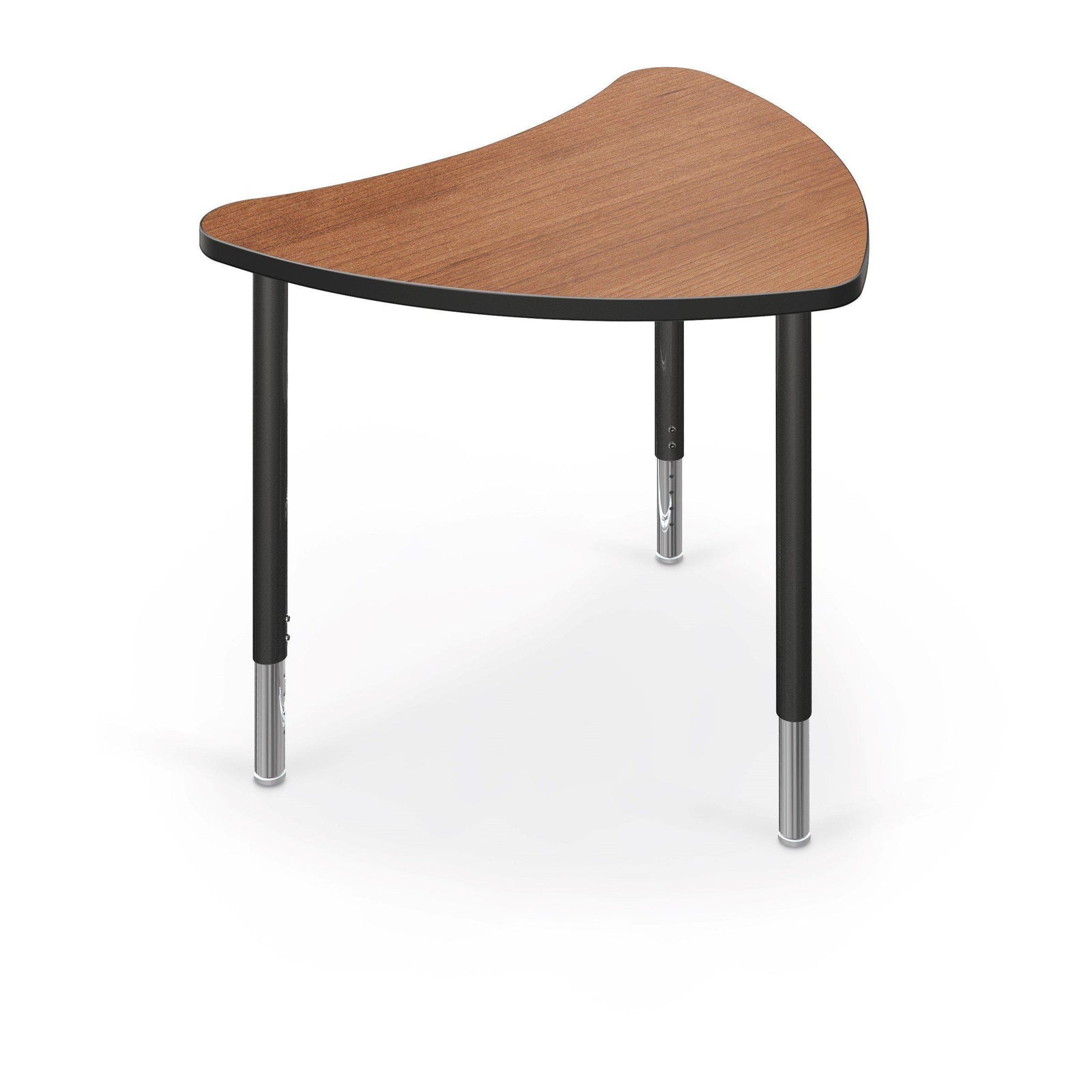 Hierarchy Chevron Desk-Desks-Small-Amber Cherry with Black Edgeband-Black