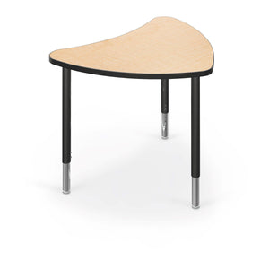 Hierarchy Chevron Desk-Desks-Small-Fusion Maple with Black Edgeband-Black