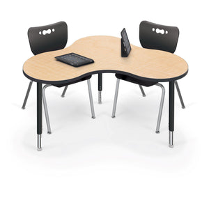 Hierarchy Cloud 9 Desk and Table-School Furniture-Large-Fusion Maple with Black Edgeband-
