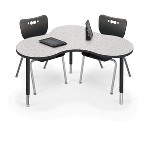 Hierarchy Cloud 9 Desk and Table-School Furniture-Large-Grey Nebula with Black Edgeband-
