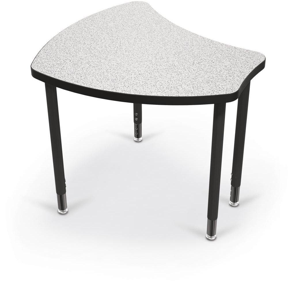 Hierarchy Shapes Desk-Large-Grey Nebula with Black Edgeband-