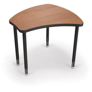 Hierarchy Shapes Desk-Small-Amber Cherry with Black Edgeband-
