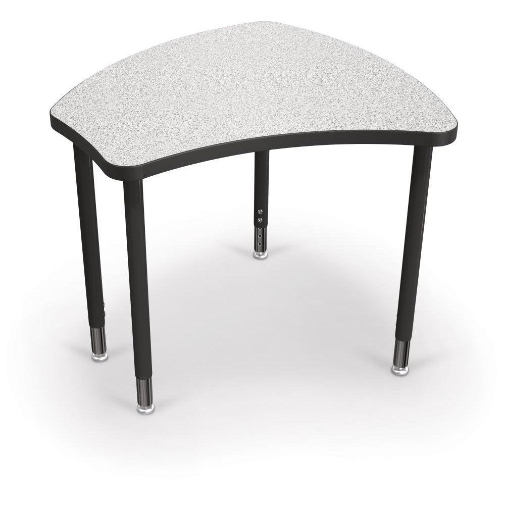 Hierarchy Shapes Desk-Small-Grey Nebula with Black Edgeband-