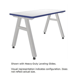 A-Frame Series Mobile Table, High Pressure Laminate Top, 60" W x 36" D x 30" H