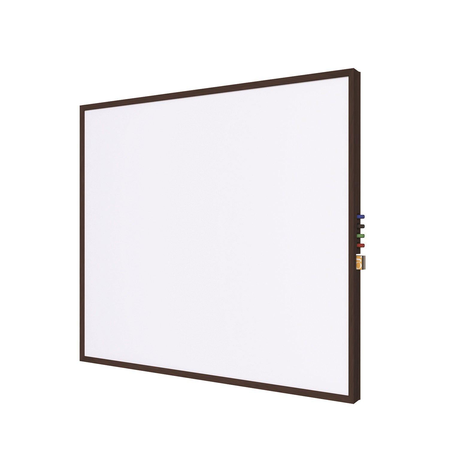 Impression Wood Framed Magnetic Porcelain Whiteboard, 4' H x 4' W