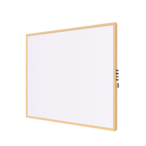 Impression Wood Framed Magnetic Porcelain Whiteboard, 3' H x 4" W