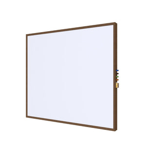 Impression Wood Framed Magnetic Porcelain Whiteboard, 4' H x 4' W