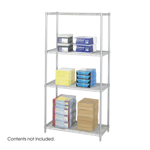 Industrial Wire Shelving, Starter Unit, 36 x 18"-Storage Cabinets & Shelving-Metallic Gray-