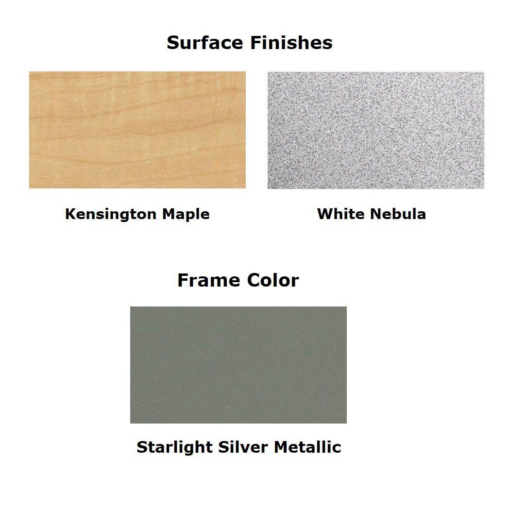 Intellect Wave Adjustable-Height Tripod Desk with Hard Plastic Linear Top-Desks-