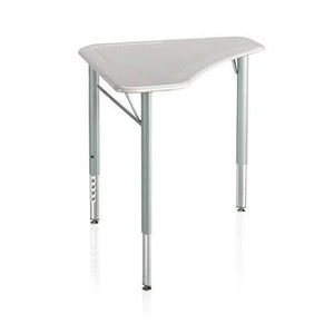 Intellect Wave Adjustable-Height Tripod Desk with Hard Plastic Linear Top-Desks-