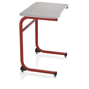 Intellect Wave Cantilever Desk with Hard Plastic Top-Desks-