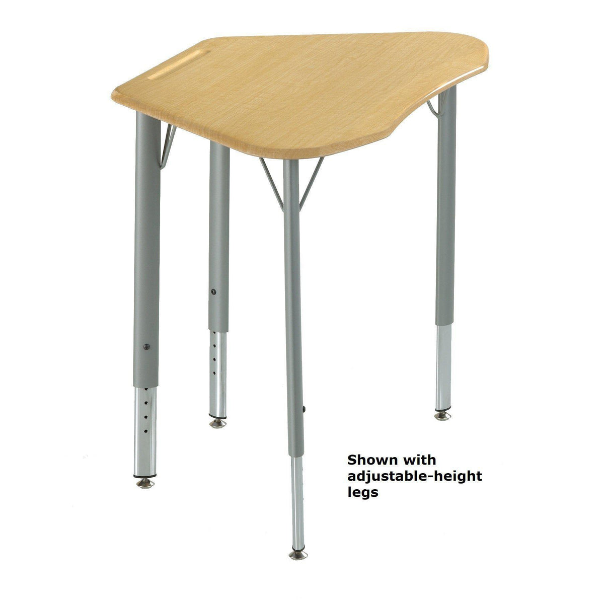 Intellect Wave Trapezoid Desk with Hard Plastic Top, FREE SHIPPING