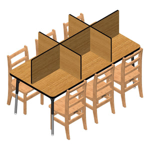 Jonti-Craft® Study Carrels-6 Carrels, Large (For Tables 30" W x 72" L)-