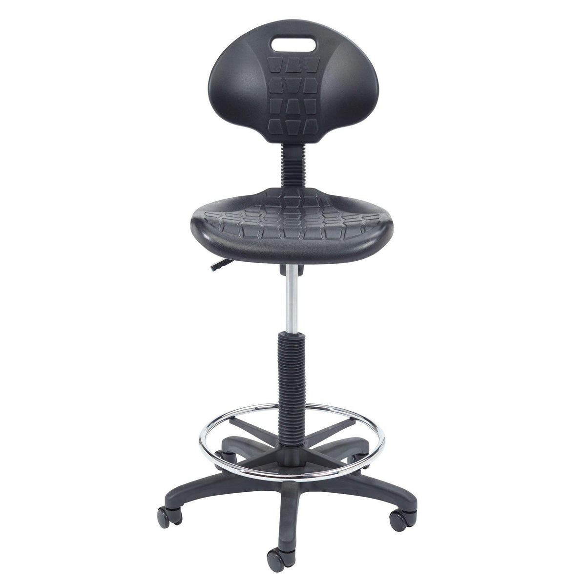 Kangaroo Stool, Polyurethane Seat and Backrest, Black-Stools-