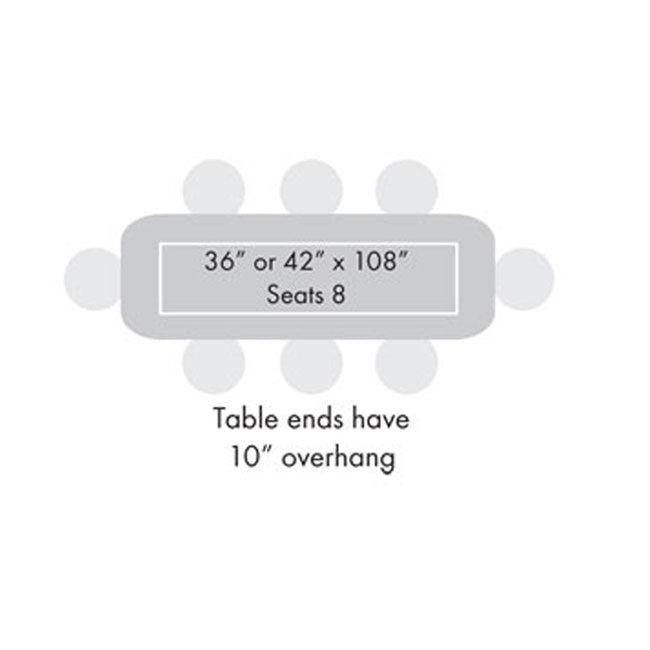 Midtown Table, Counter Height, 36" x 108" x 36"H, Urban Loft Solid Wood Top, 96" Base, FREE SHIPPING