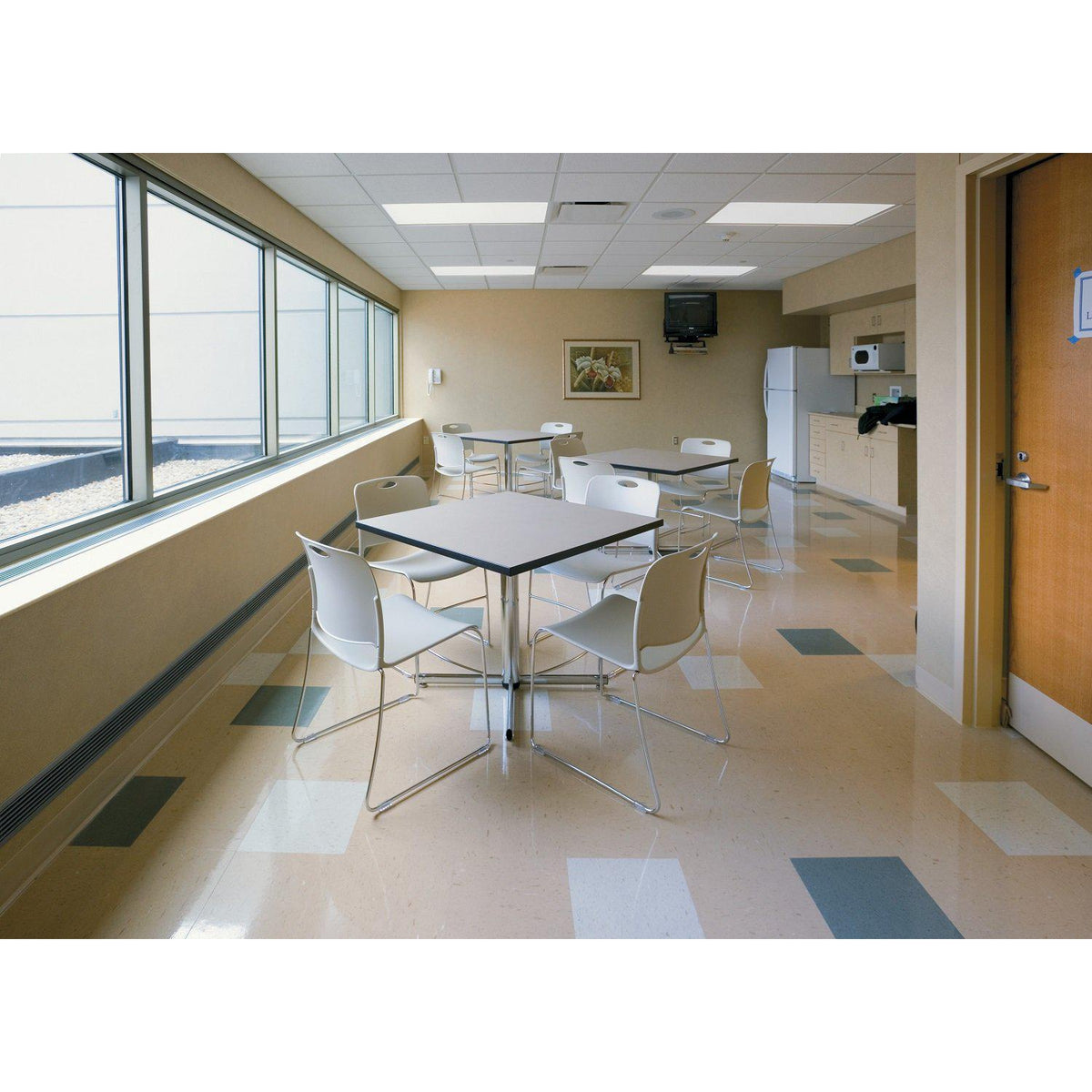 Maestro High-Density Sled Base  Stack Chair, Poly Seat and Back, FREE SHIPPING