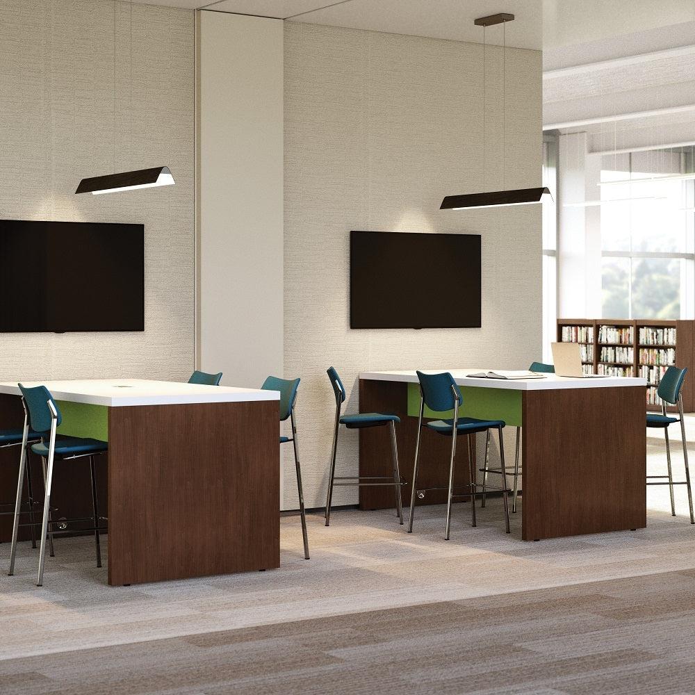 KI Serenade Gathering Table, Café Height, Double-Sided, 36" x 144" x 42"H, Contrast Laminate, FREE SHIPPING