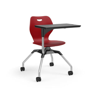 Learn2 Wave Mobile Chair with Black Worksurface-Chairs-Cayenne (PCY)-Starlight Silver Metallic (SX)-No