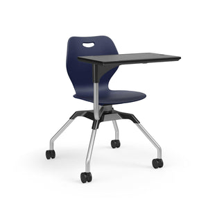 Learn2 Wave Mobile Chair with Black Worksurface-Chairs-Nordic (PND)-Starlight Silver Metallic (SX)-No