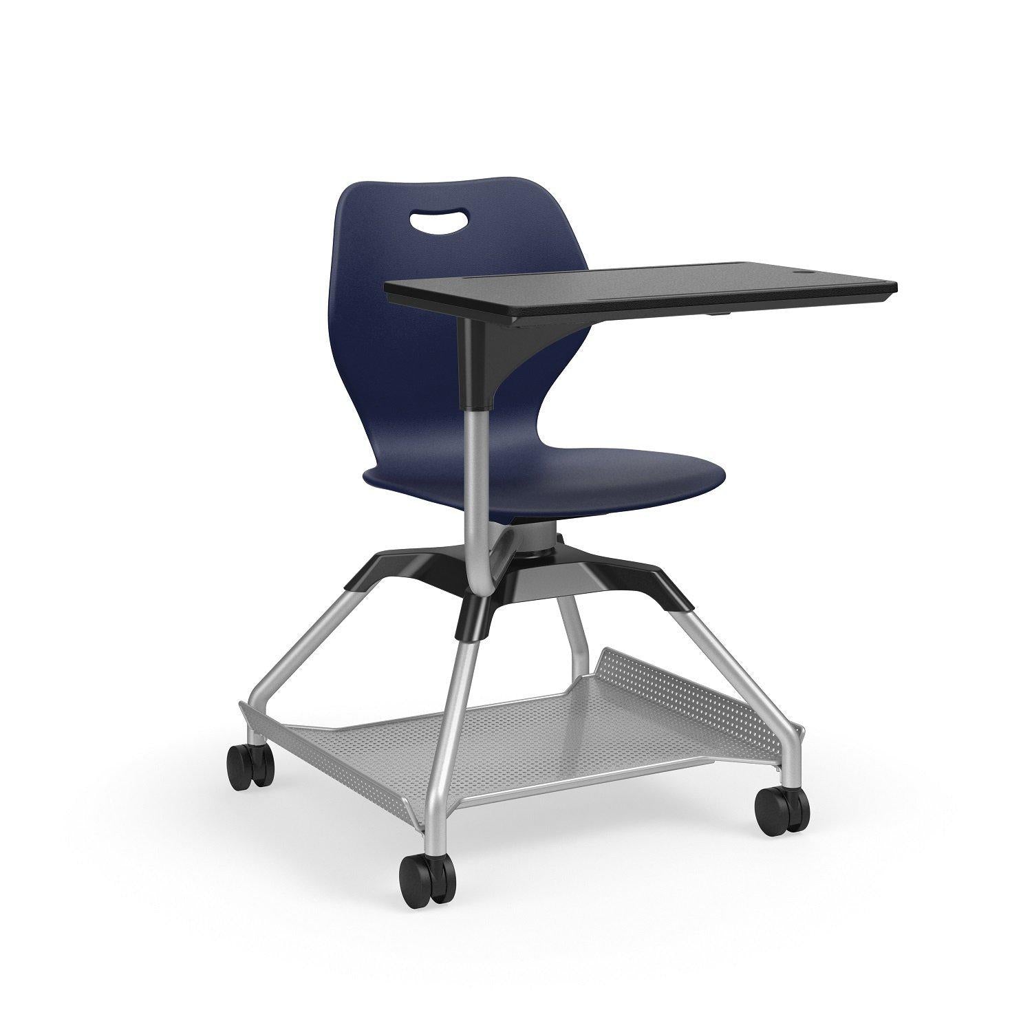 Learn2 Wave Mobile Chair with Black Worksurface-Chairs-Nordic (PND)-Starlight Silver Metallic (SX)-Yes