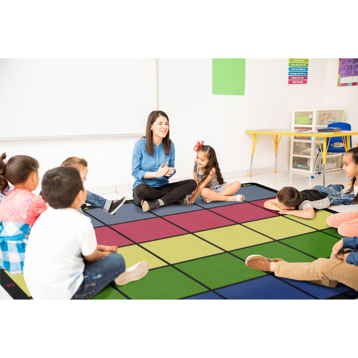 Learning Grid Rugs-Classroom Rugs & Carpets-