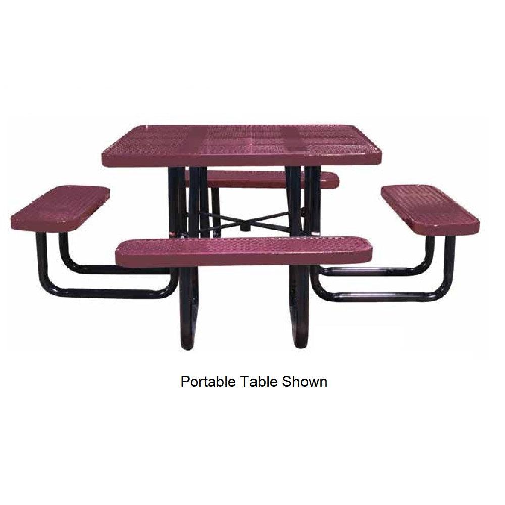 46˝ Square Perforated Portable Table