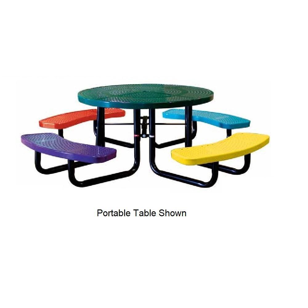 46˝ Round Children's Perforated Metal Table, Surface Mount