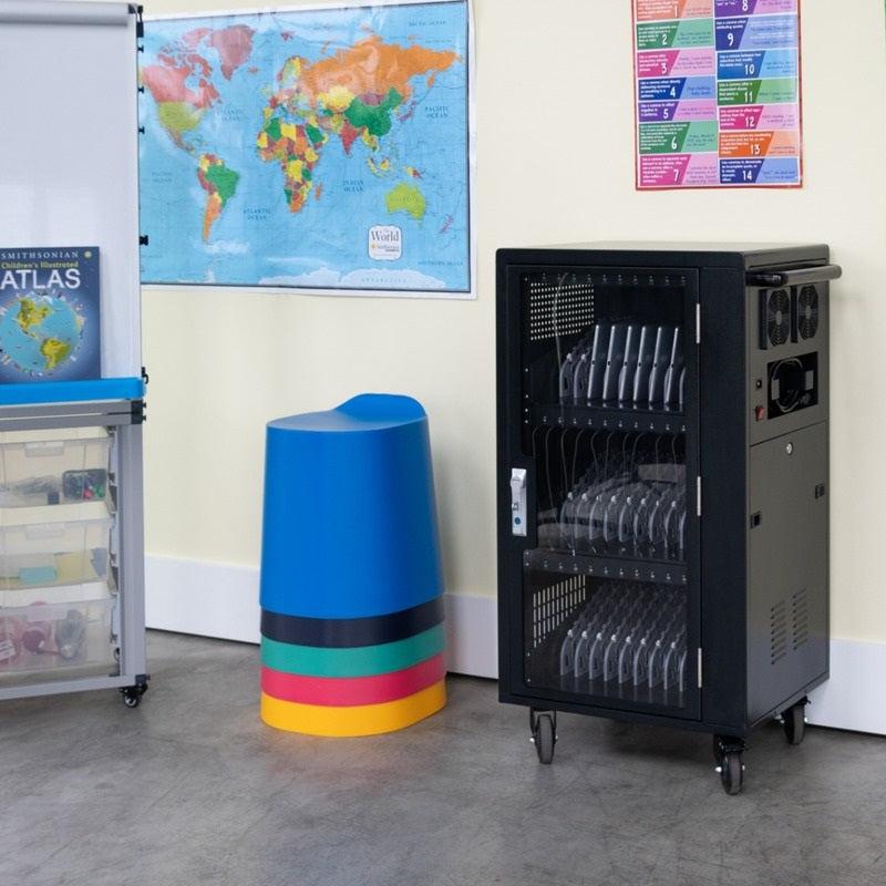 30-Laptop/Tablet USB-C Charging Cart