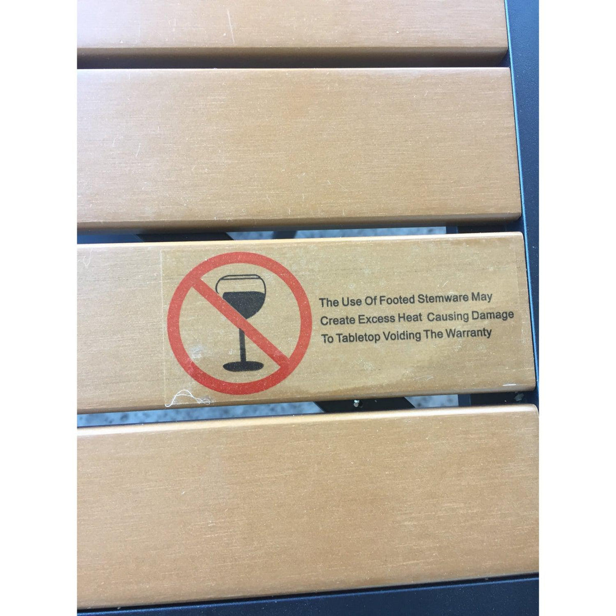 Longport Collection Outdoor/Indoor 32" x 48" Aluminum 4-Leg Bolt-Down Dining Height with Synthetic Teak Top