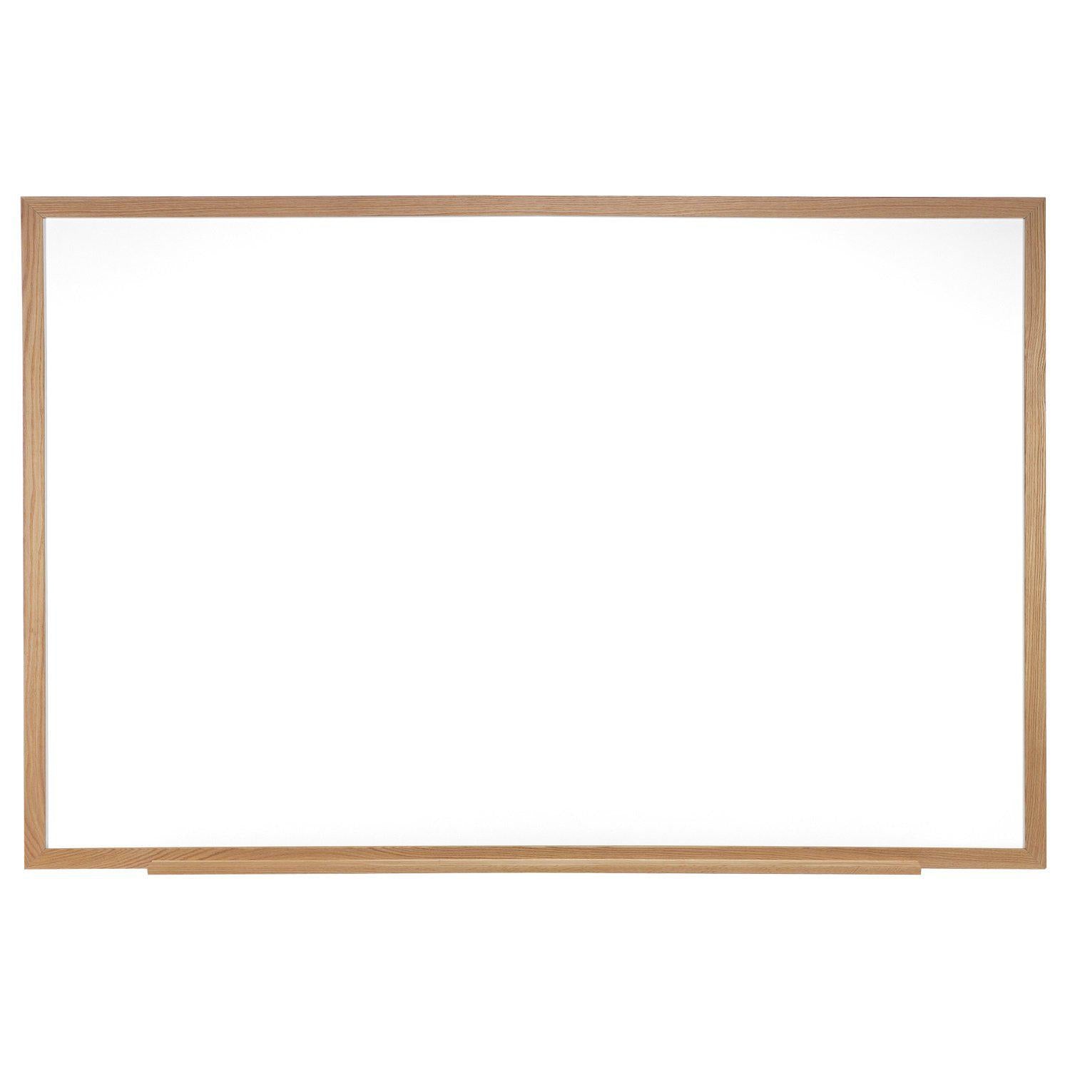 Magnetic Porcelain Whiteboard/Markerboard, Wood Frame, 4' H x 10' W, LIFETIME WARRANTY