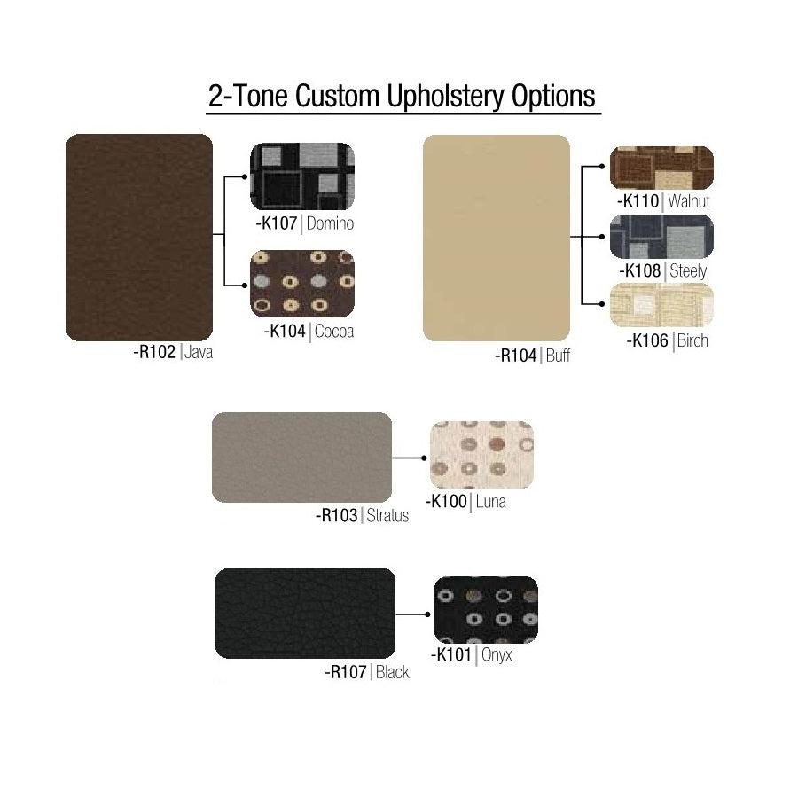 Main Street Loveseat with Espresso Finish and 2-Tone Upholstery