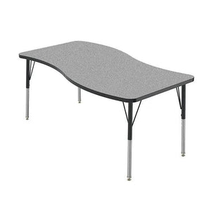 MG Series Adjustable Height Activity Table, 30" x 60" Wave