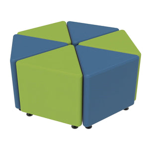 Sonik Soft Seating Triangle Ottoman, 16" H