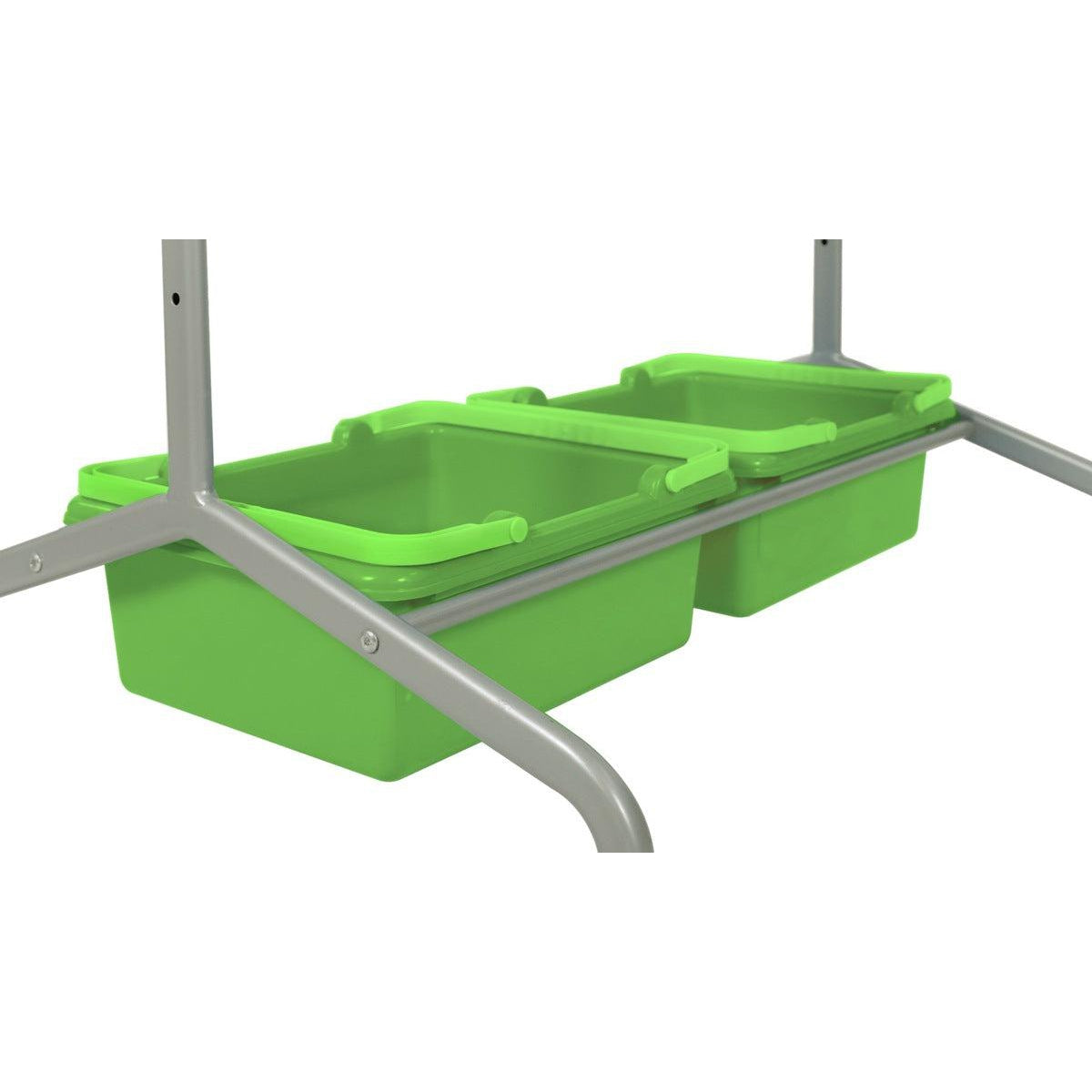 Mobile Classroom Whiteboard/Chart Stand with Storage Bins