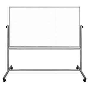 Mobile Double-Sided Magnetic Combination Ghost Grid/Whiteboard, 72" x 40"