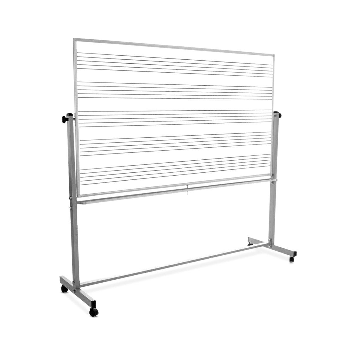 Mobile Double Sided Magnetic Music Whiteboard, 72" W x 48" H
