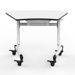 MBS Series Height Adjustable Trapezoid Student Desk with Drawer