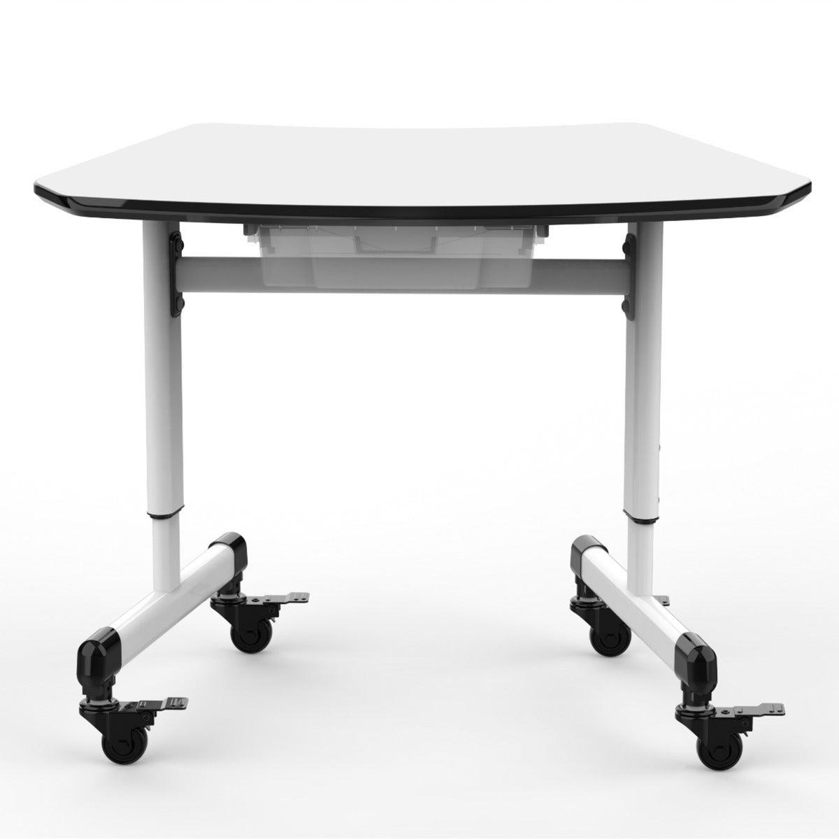 MBS Series Height Adjustable Trapezoid Student Desk with Drawer