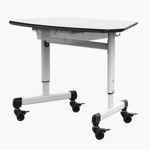 MBS Series Height Adjustable Trapezoid Student Desk with Drawer